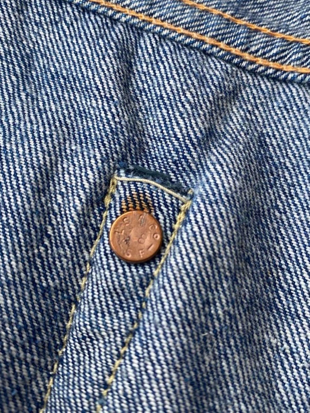 Vintage Levi’s 701XX big E late 40s-50s true hidden rivet selvedge denim jeans